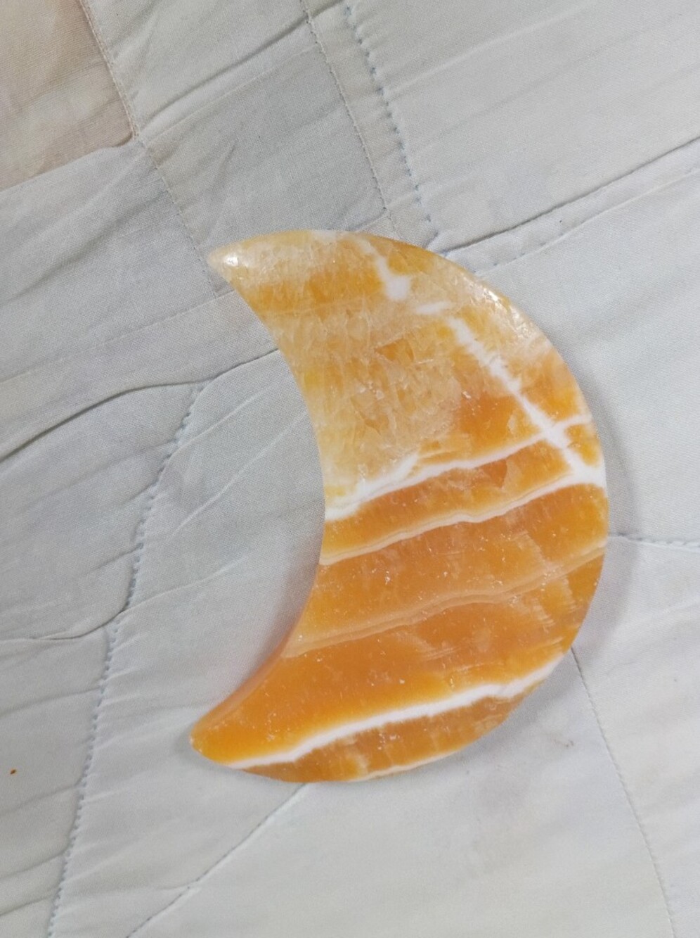 Orange Onyx Crescent Moon Crystal